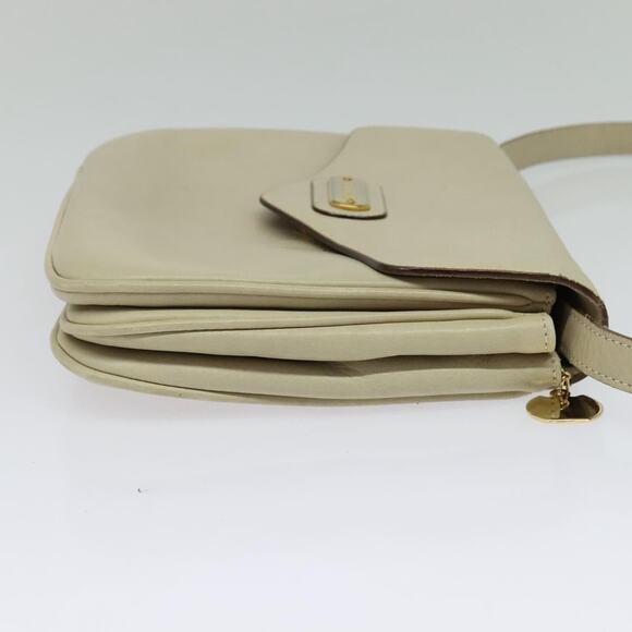 CELINE Shoulder Bag Leather Ivory Gold - Picture 5 of 13